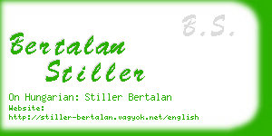 bertalan stiller business card